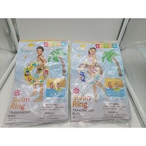 Intex Kids Set 2 Swim Rings  24" Diameter - Pirate/Mermaid - NEW - Age 6-10